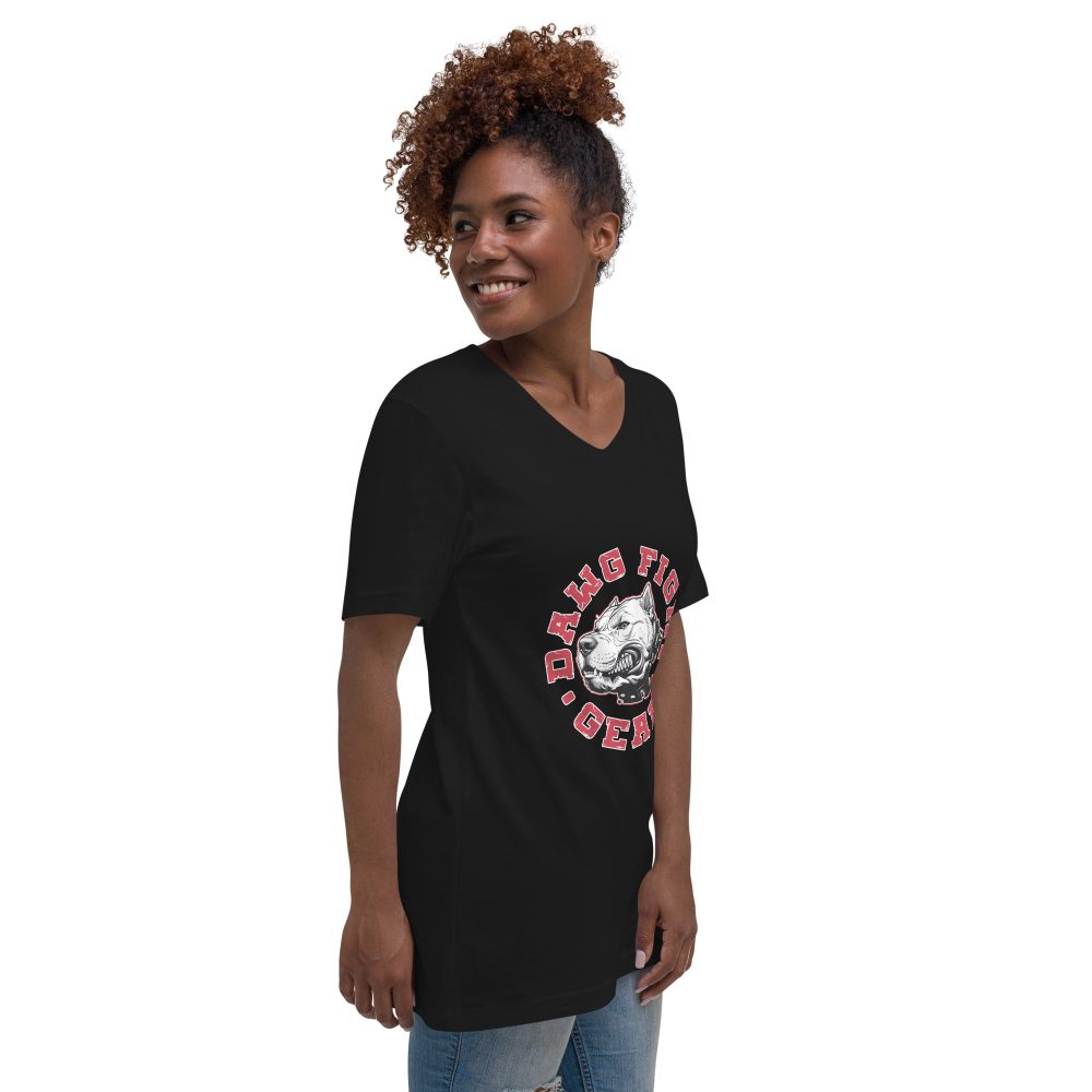 Dawg Fight Gear - Unisex Short Sleeve V-Neck T-Shirt - Image 4